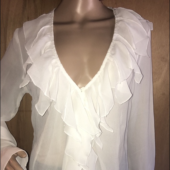 Gorgeous Sheer Ruffle Blouse - Picture 4 of 8